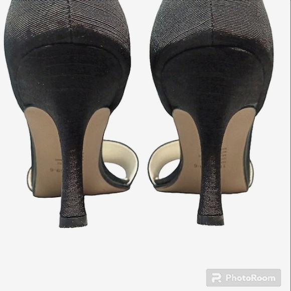 Chadwick's Leather Outsole, Fabric Upper, Open Toe, Black Heels. Size 7M - Picture 2 of 11